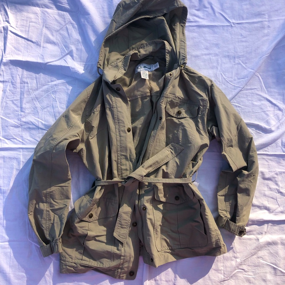 L.L. Bean Vintage Petite Belted Utility Jacket PS SP